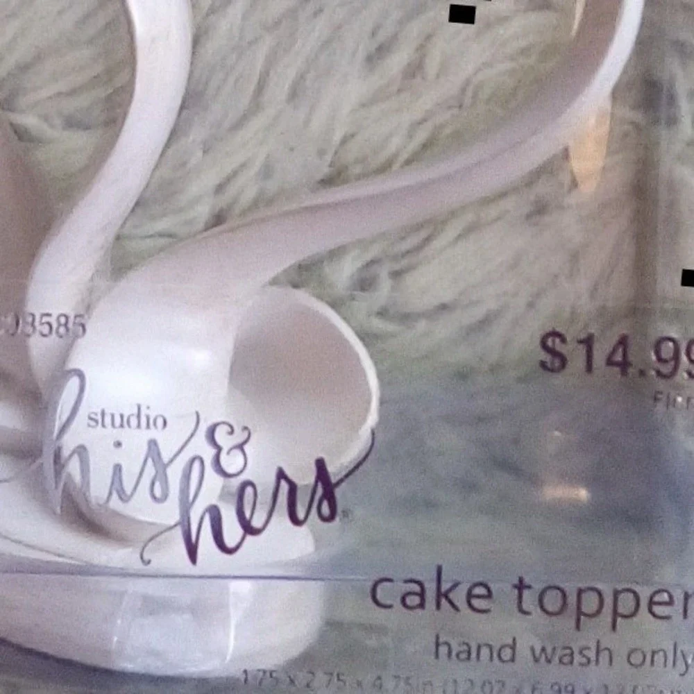 Cake Toppers (2) Wedding Anniversary Party Celebration Decor(Studio His&hers)